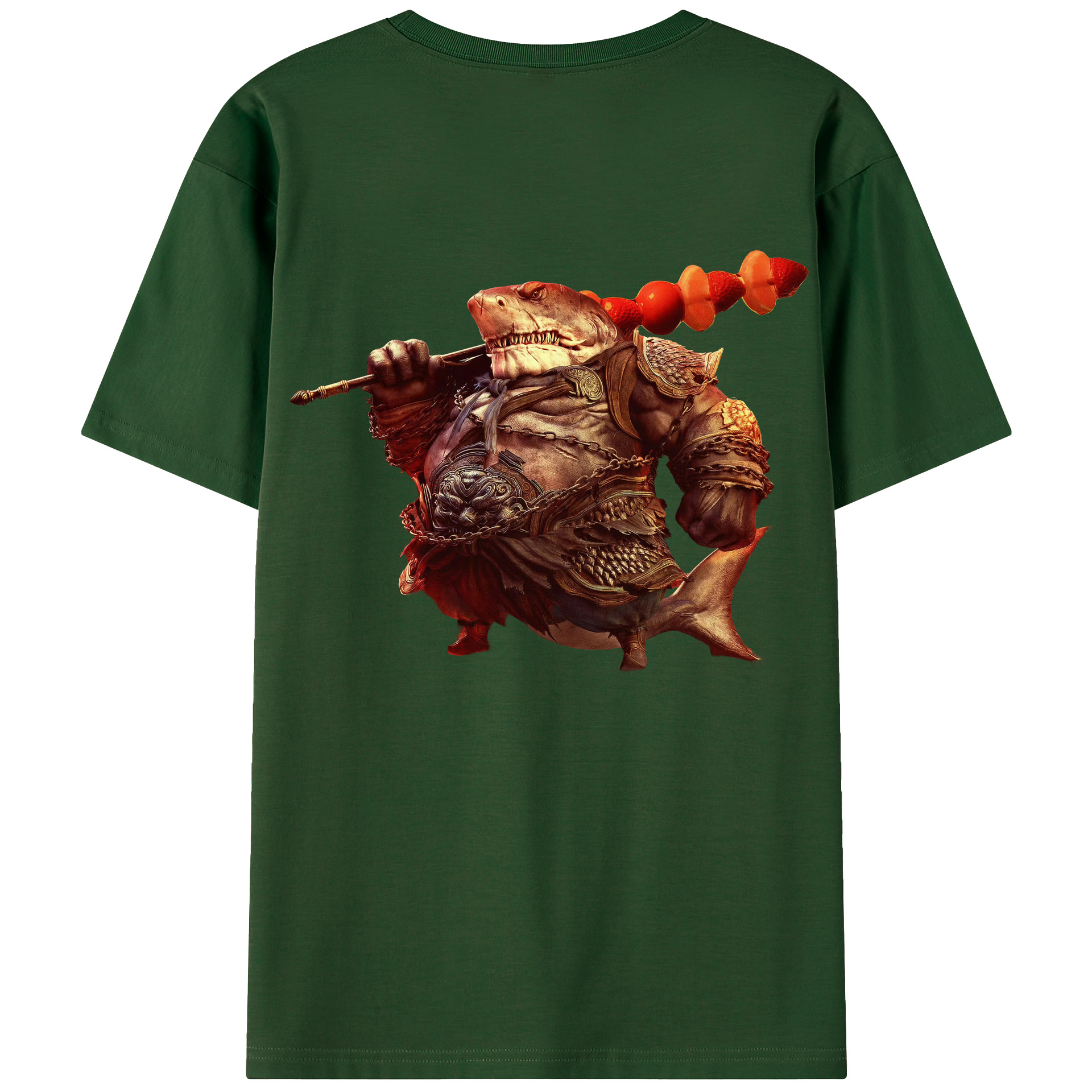 （画像用） Ne Zha 2 ナタ 魔童の大暴れ 綿100％半袖Tシャツ（背面プリント）